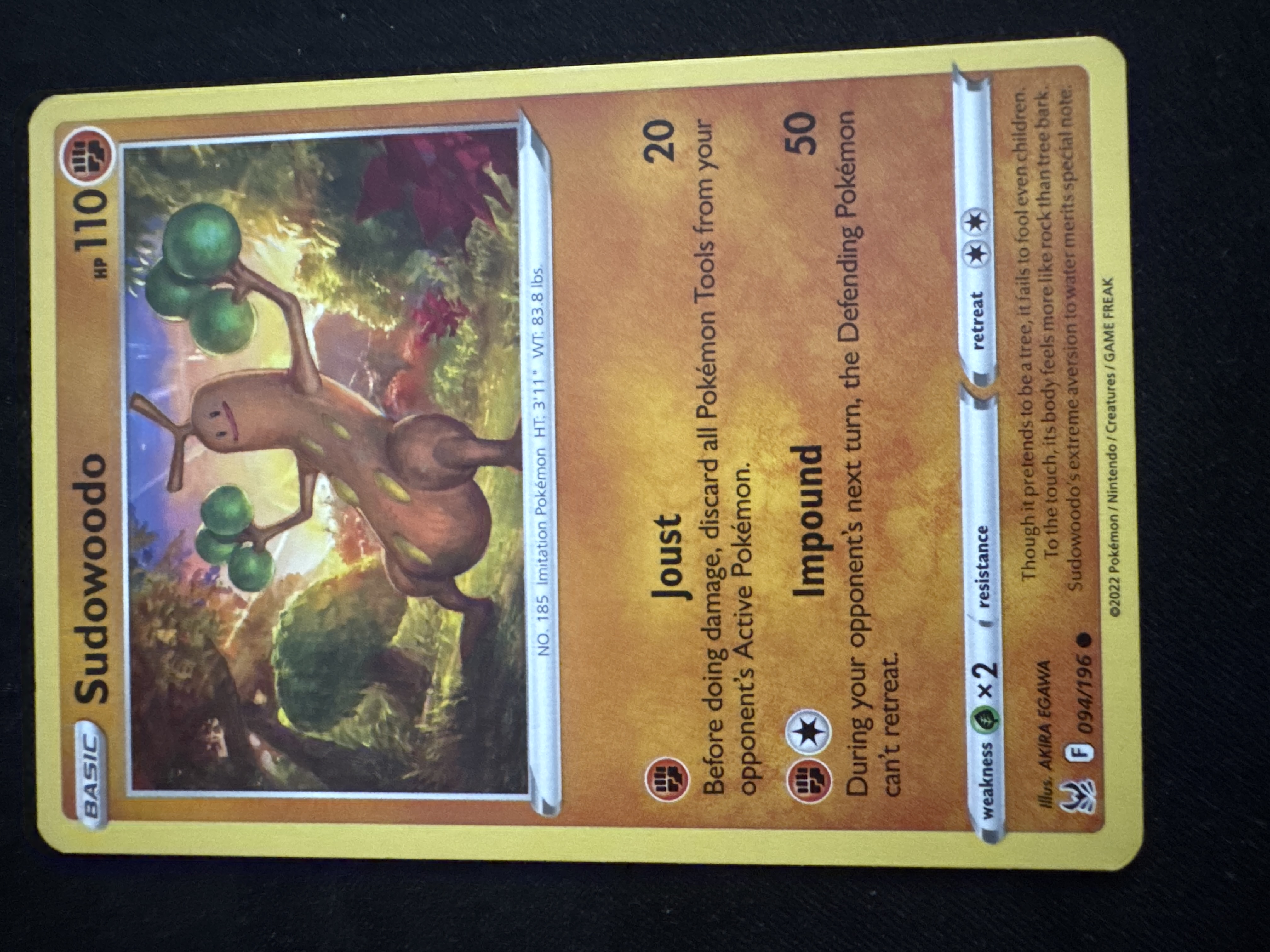 Sudowoodo from Lost Origin